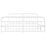 vidaXL Cadre de lit métal sans matelas et pied de lit blanc 193x203 cm