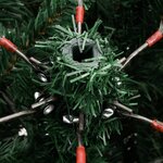 vidaXL Sapin de Noël artificiel à charnières avec neige floquée 210 cm