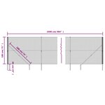 vidaXL Clôture en treillis métallique et ancrage anthracite 1 8x25 m