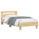vidaXL Cadre de lit sans matelas avec lumières LED 75x190 cm