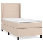 vidaXL Sommier à lattes de lit avec matelas Cappuccino 100x200 cm