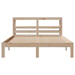 vidaXL Cadre de lit avec tête de lit 150x200 cm bois de pin massif