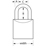 Master lock cadenas en laiton massif 50 mm 2950eurd