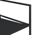 vidaXL Ensemble à manger de jardin 9 Pièces noir textilène