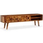 vidaXL Meuble TV Bois massif 140x30x40 cm