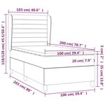 vidaXL Sommier à lattes de lit et matelas Gris clair 100x200cm Velours