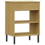 vidaXL Armoire console avec pieds en métal Marron Bois pin massif OSLO