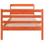 vidaXL Cadre de lit sans matelas cire marron 90x200 cm bois pin massif