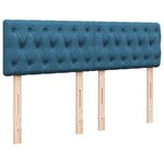 vidaXL Sommier à lattes de lit et matelas bleu 140x200 cm velours