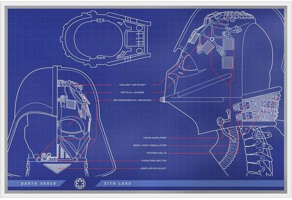 Pièce de monnaie en Argent 2 Dollars g 31.1 (1 oz) Millésime 2025 Blueprint DARTH VADER HELMET