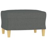 vidaXL Ensemble de canapés 3 Pièces avec coussins Gris foncé Tissu