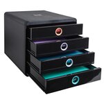 Module De Classement Pop-box 4 Tiroirs Aquarel - Couleurs Assorties - Exacompta