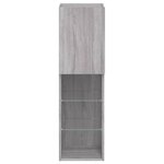 vidaXL Meubles TV avec lumières LED 2 Pièces sonoma gris 30 5x30x102 cm