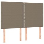 vidaXL Sommier à lattes de lit avec matelas Taupe 140x200 cm Tissu