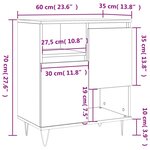 vidaXL Buffet Noir 60x35x70 cm Bois d'ingénierie