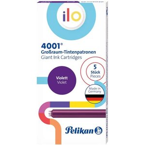 Cartouche d'encre grand volume ilo 4001 gtp/5 violet pelikan