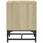vidaXL Tables de chevet et portes vitrées 2Pièces chêne sonoma 35x37x50cm