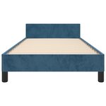 vidaXL Cadre de lit avec tête de lit Bleu foncé 100x200 cm Velours