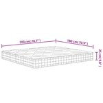 vidaXL Matelas à ressorts ensachés dureté moyenne 180x200 cm