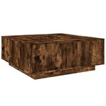 vidaXL Table basse chêne fumé 100x100x40 cm bois d'ingénierie