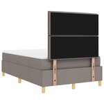 vidaXL Lit avec sommier et matelas taupe petit double en tissu