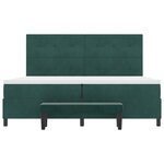 vidaXL Lit à ressorts avec matelas & banc vert foncé 200x200 cm velours