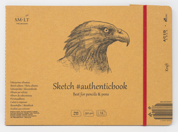 SM-LT Carnet- Dessin - Kraft - 24 5x17 6cm - 24  feuilles - 90 gsm