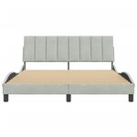 vidaXL Cadre de lit sans matelas gris clair 160x200 cm velours