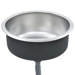 vidaXL Évier de cuisine avec crépine et piège Acier inoxydable