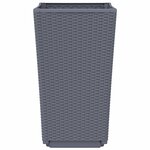 vidaXL Jardinières 4 Pièces gris 32 5x32 5x57 cm polypropylène