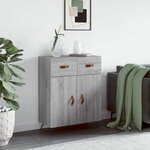 vidaXL Buffet sonoma gris 69 5x34x90 cm bois d'ingénierie
