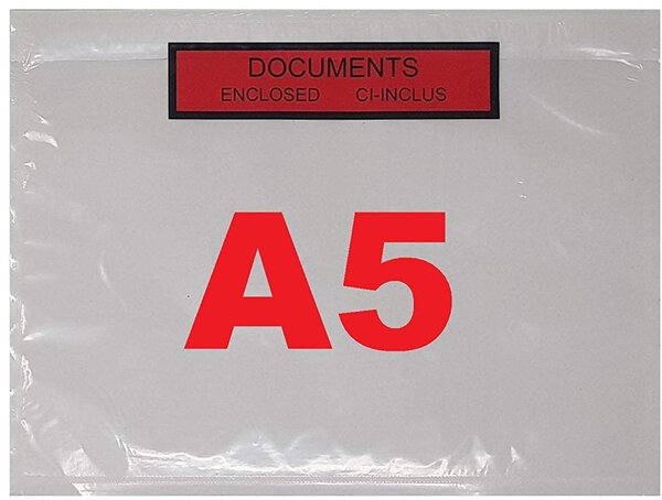 Lot de 10 pochettes a5 porte-document ci-inclus imprimé