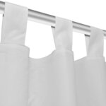 2 Pièces Rideau à Passant Micro Satin Blanc 140 x 245 cm