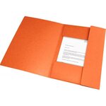 Chemise A4 carte lustrée TOP File 3 rabats à élastique HAVANE Orange ELBA