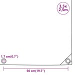 vidaXL Bâche de protection 650 g/m² 3 5x2 5 m Noir