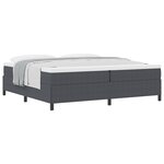 vidaXL Cadre de Lit Gris Foncé 200x200 cm Tissu Corde
