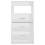 vidaXL Armoire à tiroirs Blanc brillant 40x50x76 cm Bois d'ingénierie