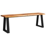 vidaXL Banc avec bord vivant 140 cm bois d'acacia massif