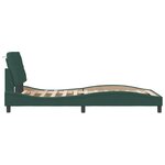 vidaXL Cadre de lit avec lumières LED vert foncé 100x200 cm velours