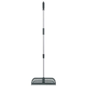 vidaXL Râteau à feuilles 2 en 1 vert foncé 157 cm PP
