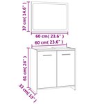 vidaXL Meubles de salle de bain Chêne marron Bois d'ingénierie