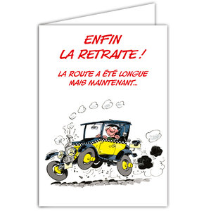 Maxi grande carte géante départ retraite gaston lagaffe franquin avec enveloppe