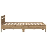 vidaXL Cadre de lit en bois Chêne artisanal Bois 150 x 200 cm