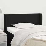 vidaXL Tête de lit avec oreilles Noir 103x16x78/88 cm Tissu
