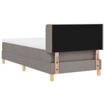 vidaXL Lit avec Sommier Taupe 90x200 cm Tissu