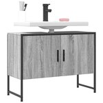 vidaXL Armoire lavabo de salle de bain sonoma gris bois d'ingénierie
