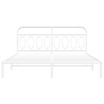vidaXL Cadre de lit métal avec tête de lit blanc 180x200 cm