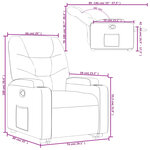 vidaXL Fauteuil inclinable Rouge bordeaux Similicuir