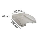 Corbeille À Courrier Combo Midi Office - Gris Transparent - X 6 - Exacompta
