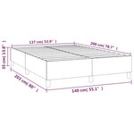 vidaXL Cadre de lit sans matelas blanc 140x200 cm similicuir